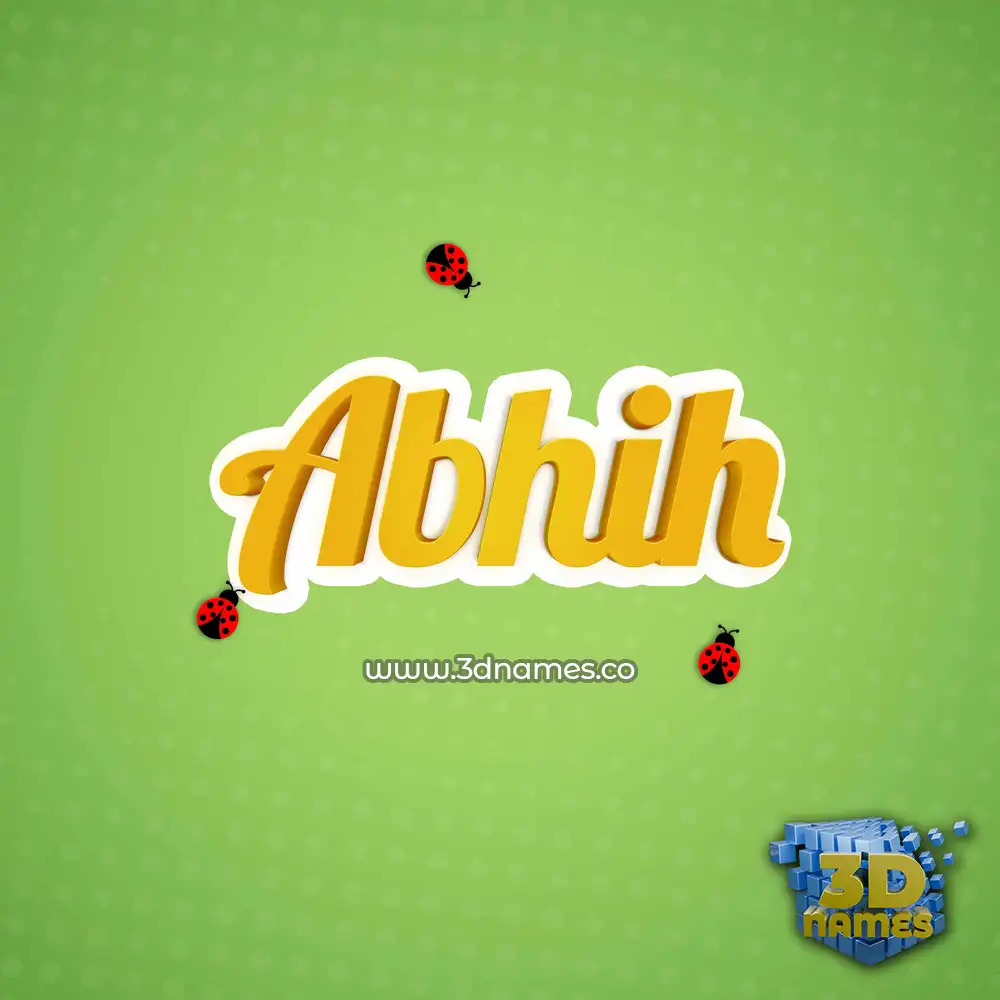 abhih in Ladybugs style - 3D name wallpaper