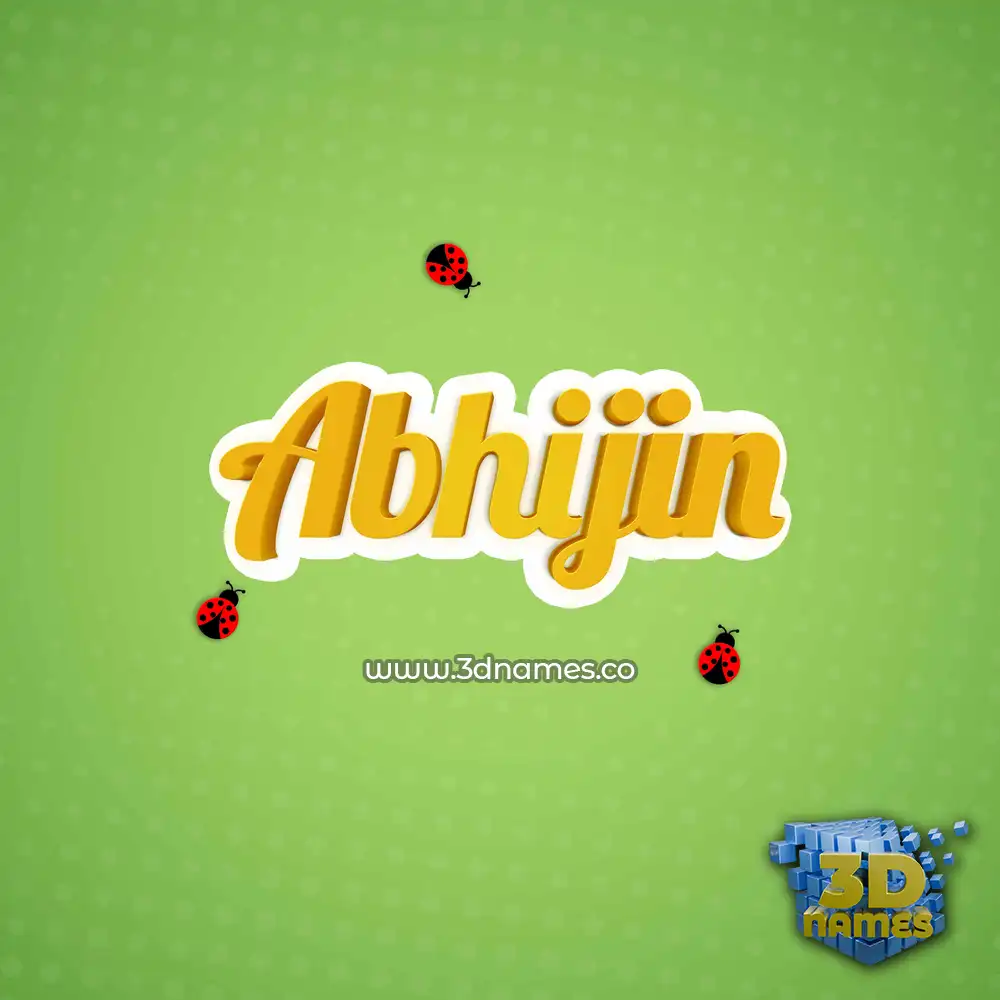 abhijin in Ladybugs style - 3D name wallpaper