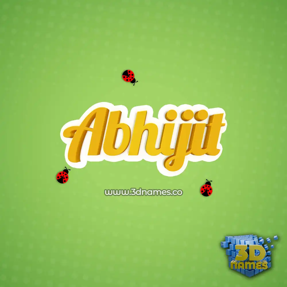 abhijit in Ladybugs style - 3D name wallpaper