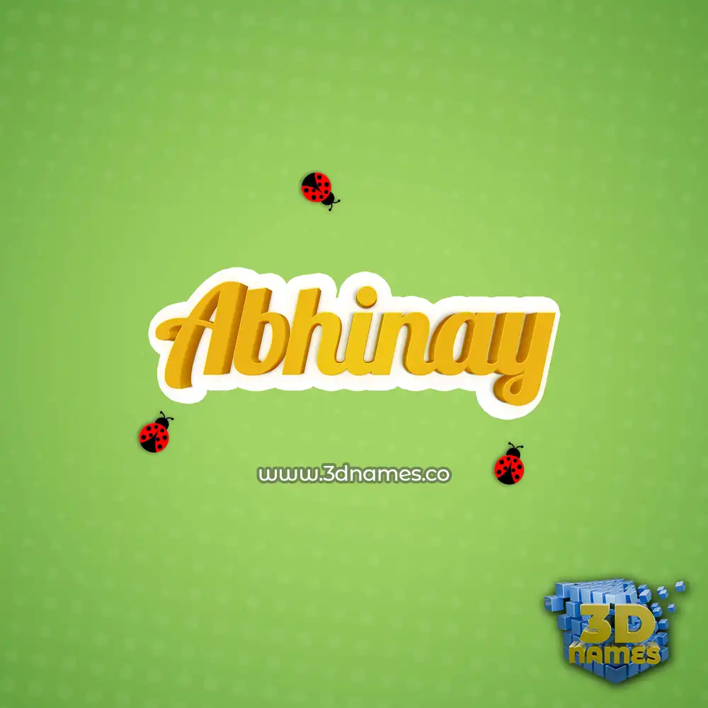 abhinay in Ladybugs style - 3D name wallpaper