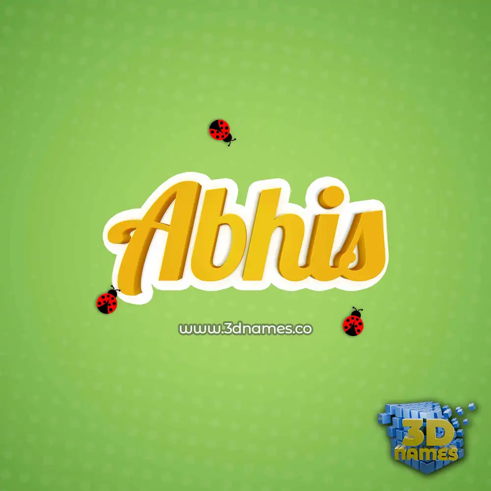 abhis in Ladybugs style - 3D name wallpaper