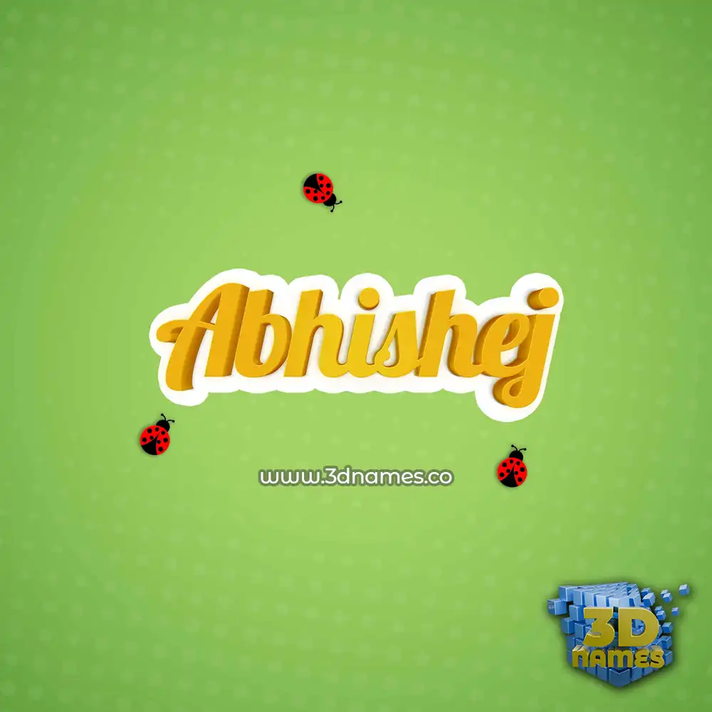 abhishej in Ladybugs style - 3D name wallpaper
