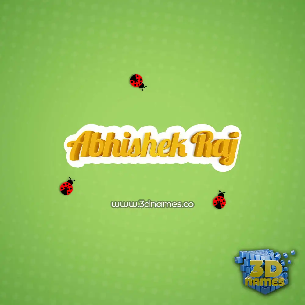 abhishek raj in Ladybugs style - 3D name wallpaper