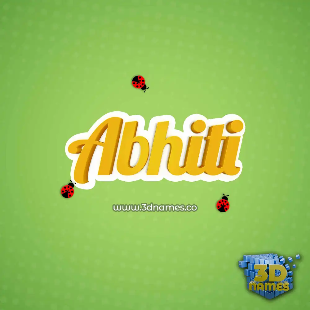 abhiti in Ladybugs style - 3D name wallpaper