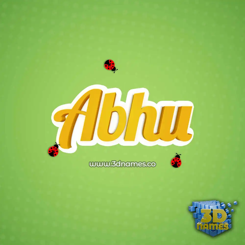 abhu in Ladybugs style - 3D name wallpaper
