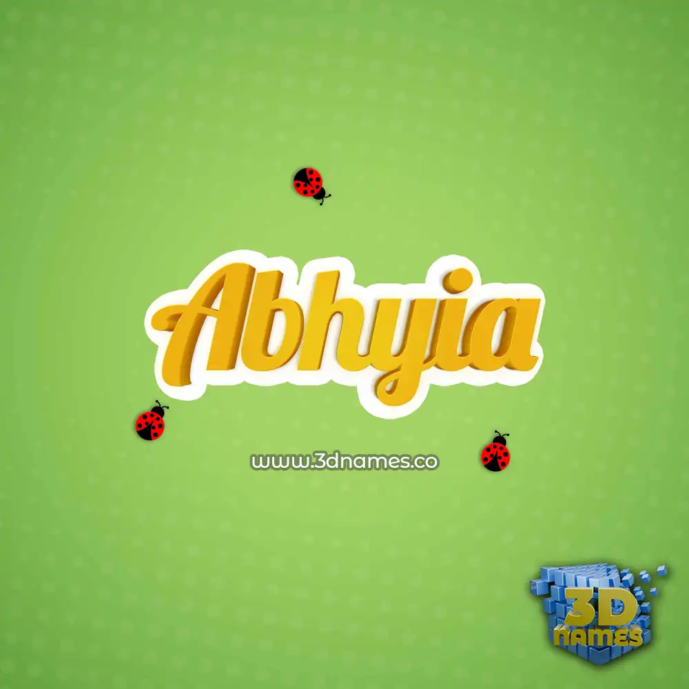 abhyia in Ladybugs style - 3D name wallpaper