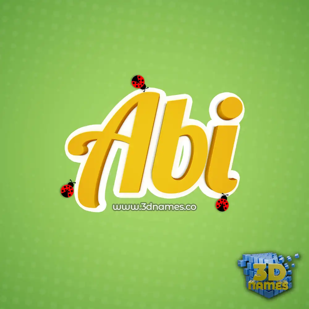 abi in Ladybugs style - 3D name wallpaper