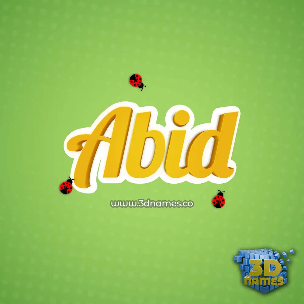 abid in Ladybugs style - 3D name wallpaper