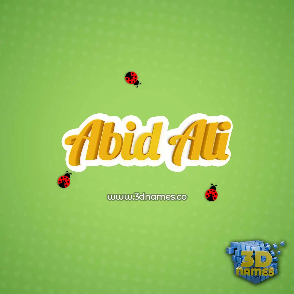 abid ali in Ladybugs style - 3D name wallpaper