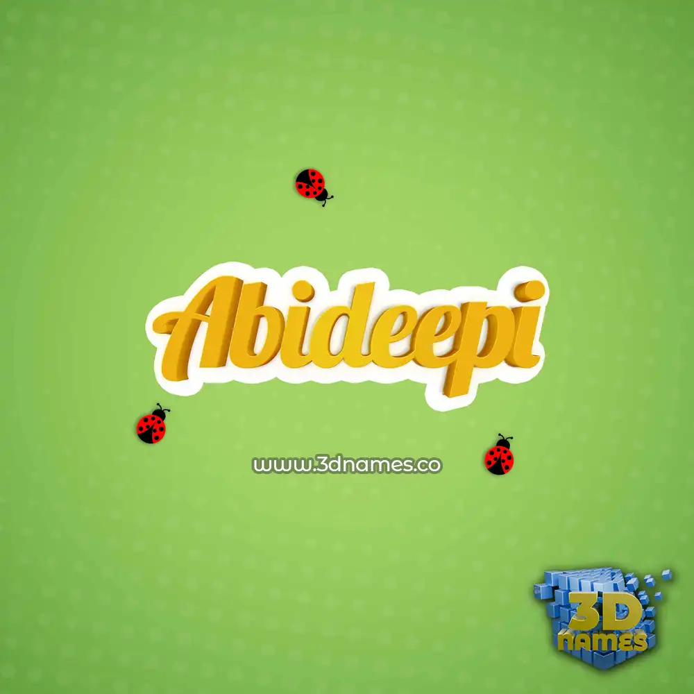 abideepi in Ladybugs style - 3D name wallpaper