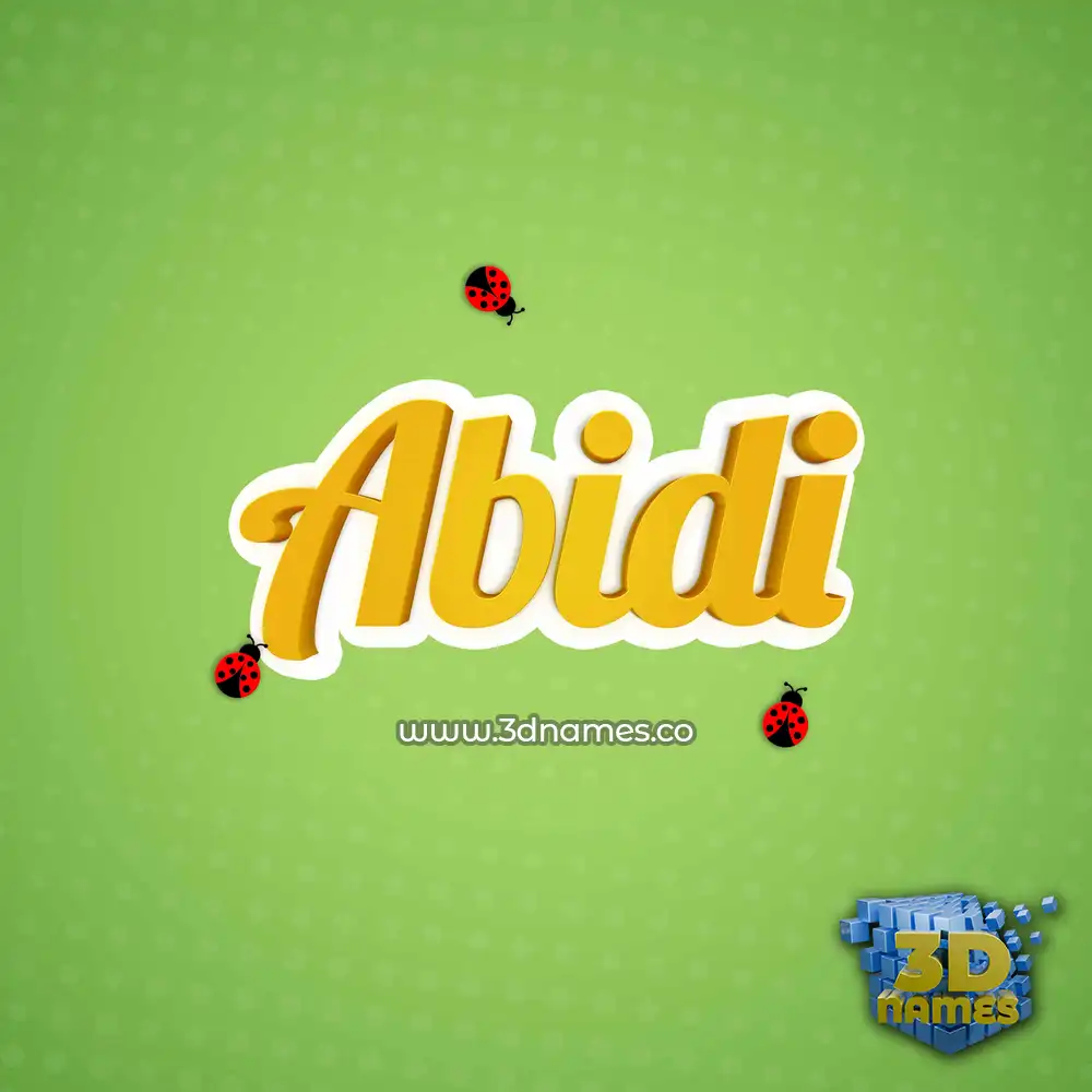 abidi in Ladybugs style - 3D name wallpaper