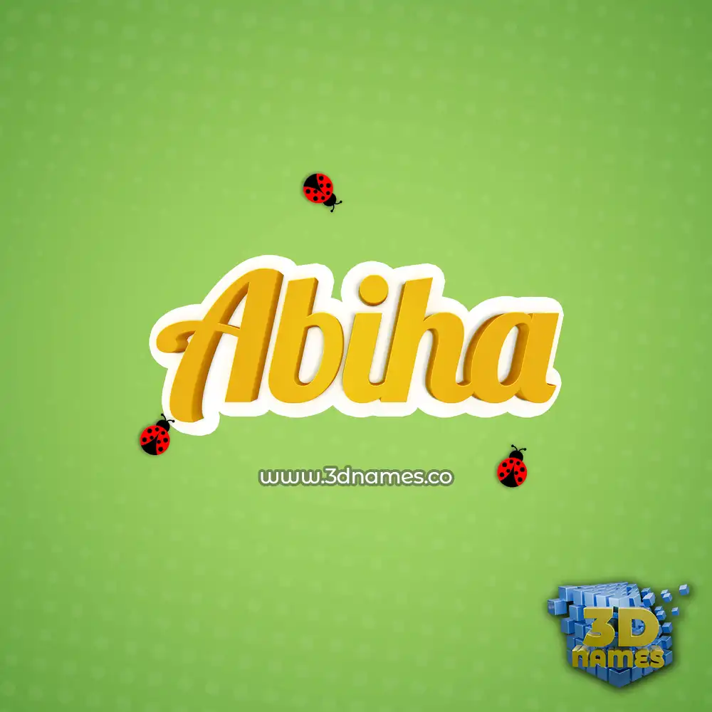 abiha in Ladybugs style - 3D name wallpaper