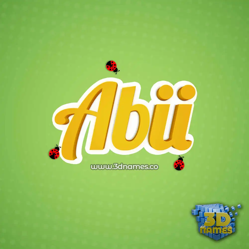 abii in Ladybugs style - 3D name wallpaper
