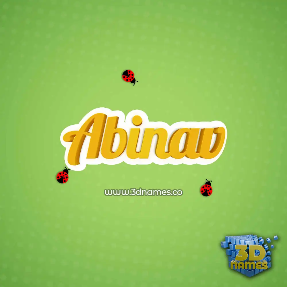 abinav in Ladybugs style - 3D name wallpaper