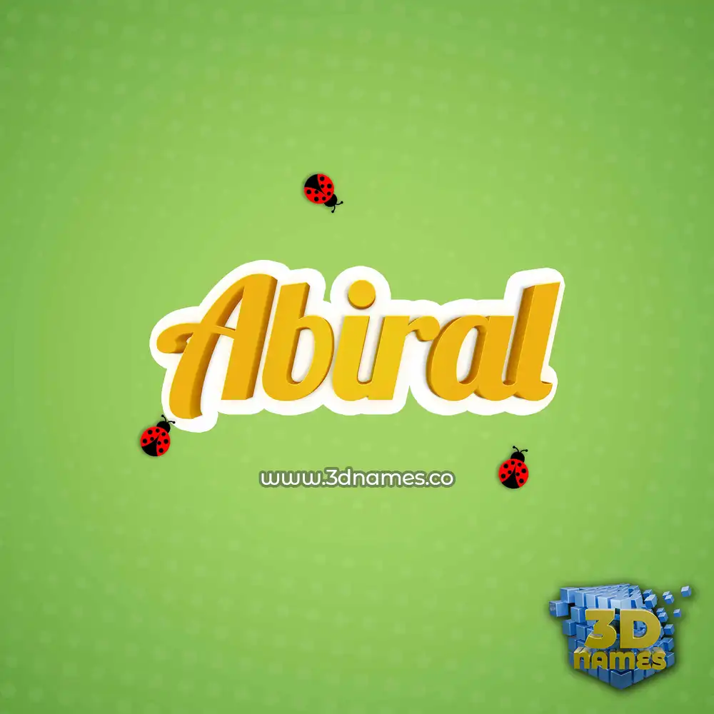 abiral in Ladybugs style - 3D name wallpaper