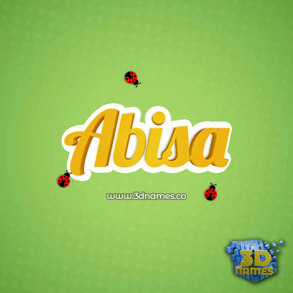abisa in Ladybugs style - 3D name wallpaper