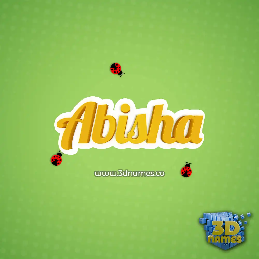 abisha in Ladybugs style - 3D name wallpaper