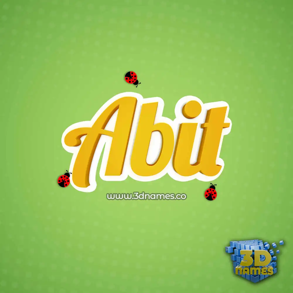 abit in Ladybugs style - 3D name wallpaper