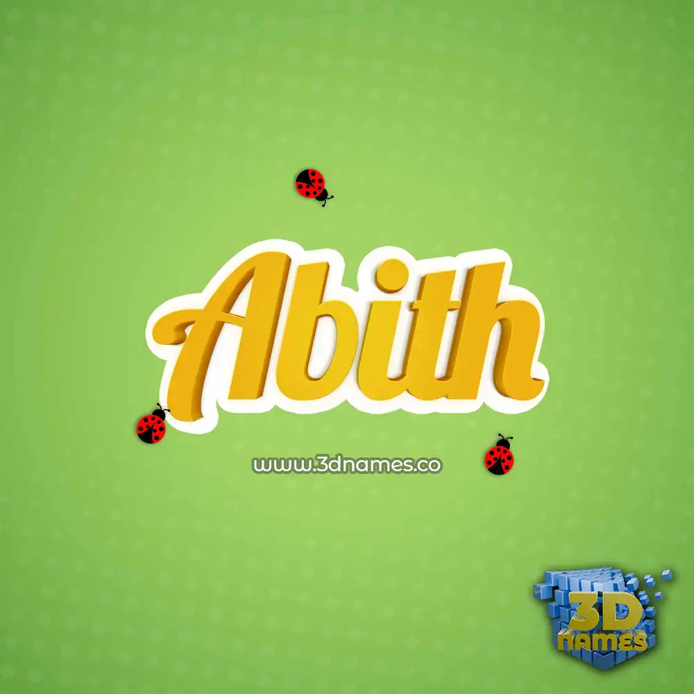 abith in Ladybugs style - 3D name wallpaper