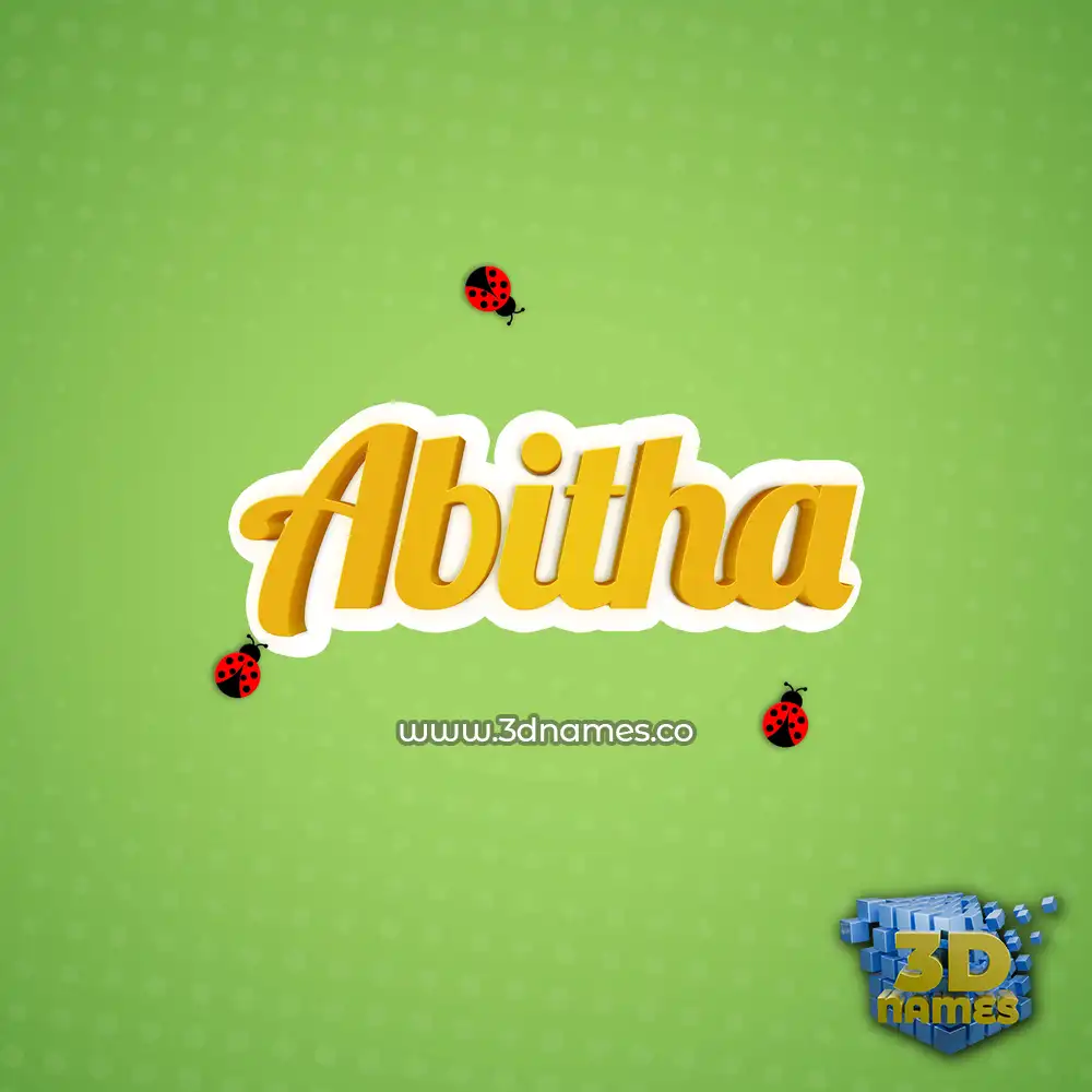 abitha in Ladybugs style - 3D name wallpaper
