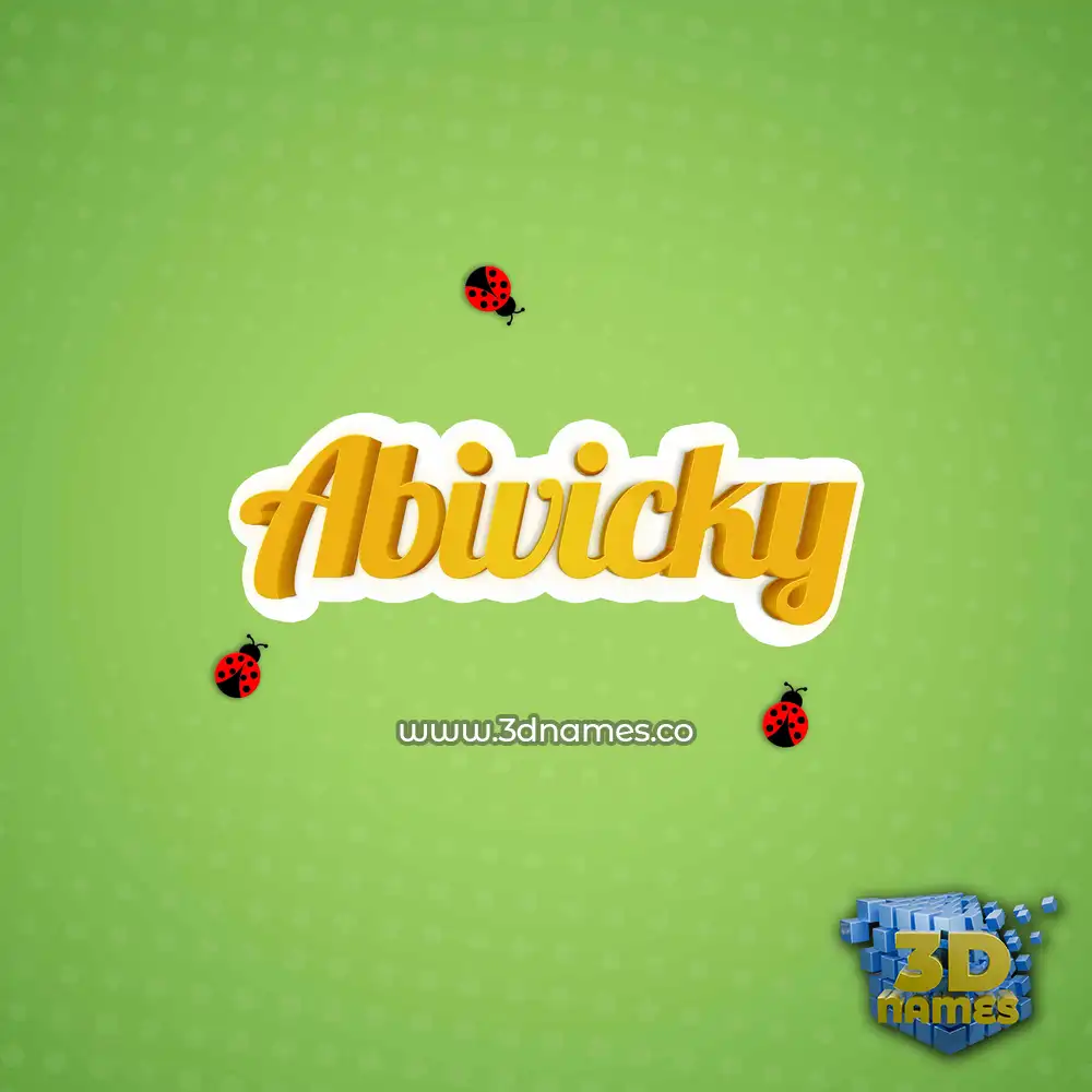abivicky in Ladybugs style - 3D name wallpaper
