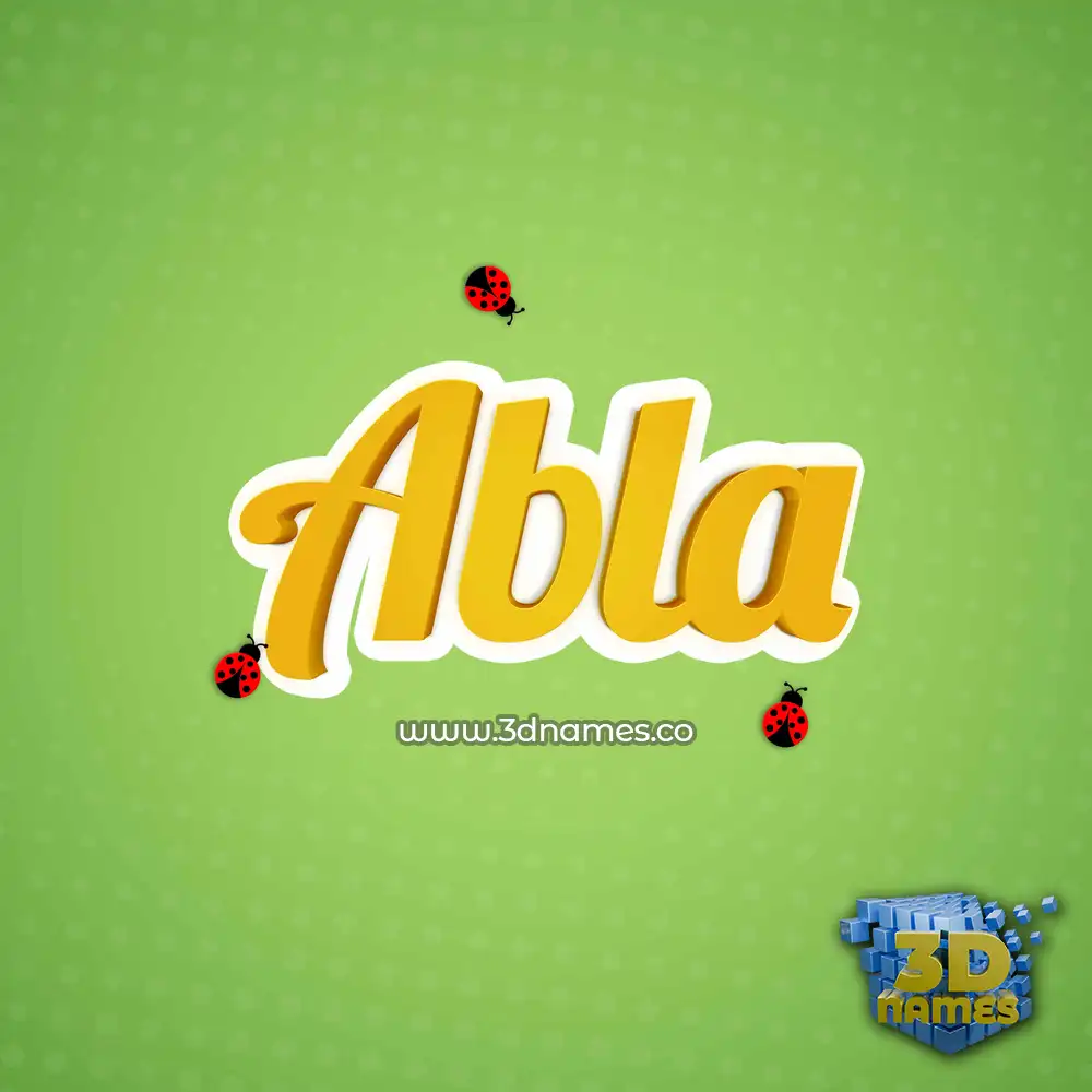 abla in Ladybugs style - 3D name wallpaper