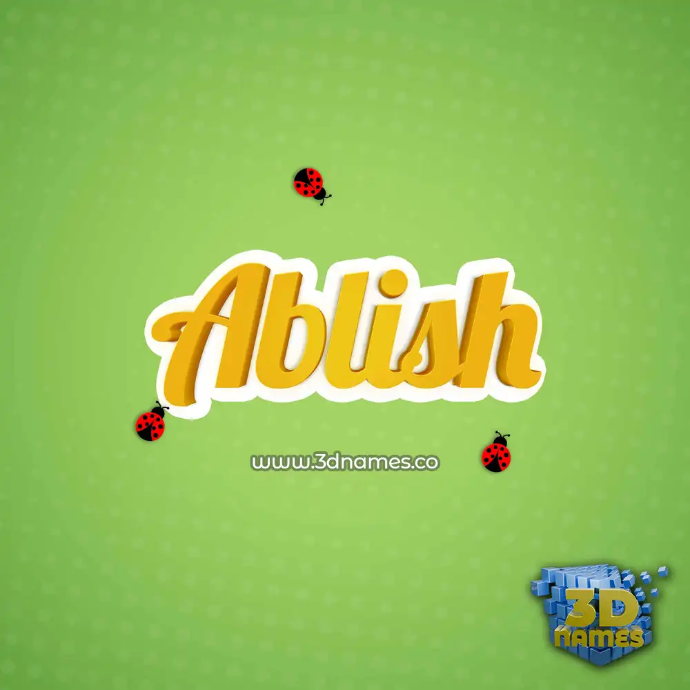 ablish in Ladybugs style - 3D name wallpaper
