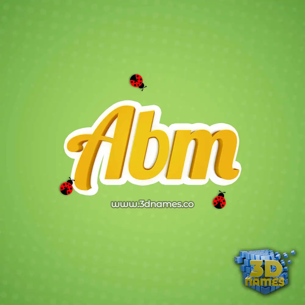 abm in Ladybugs style - 3D name wallpaper