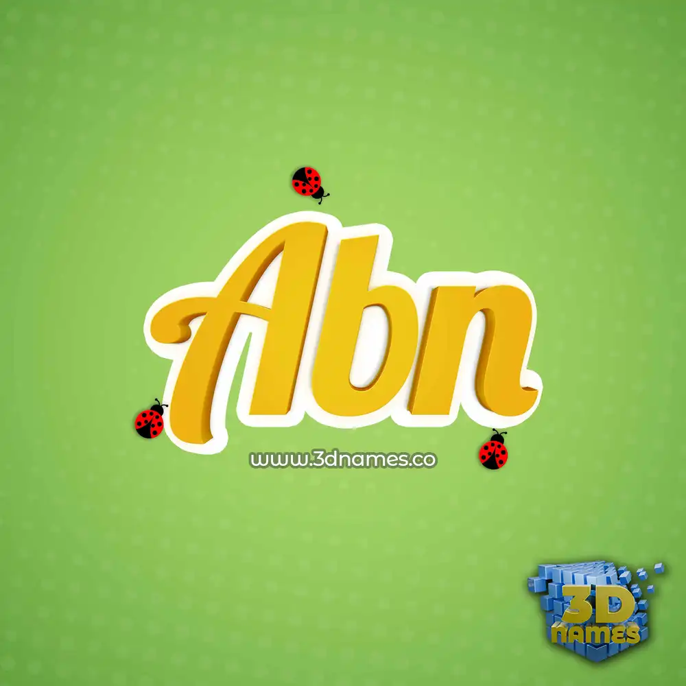 abn in Ladybugs style - 3D name wallpaper