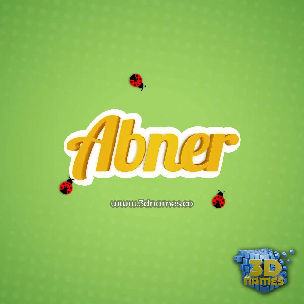 abner in Ladybugs style - 3D name wallpaper