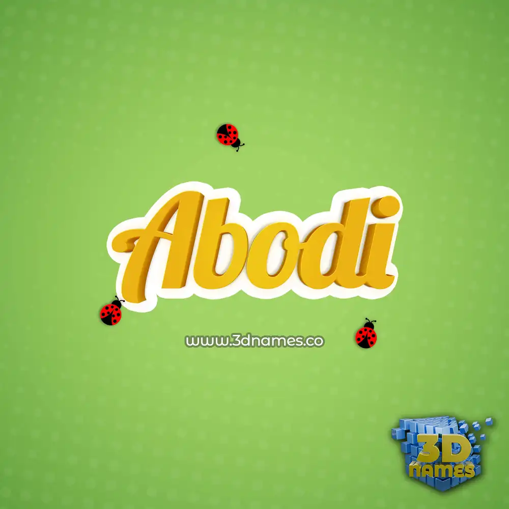 abodi in Ladybugs style - 3D name wallpaper