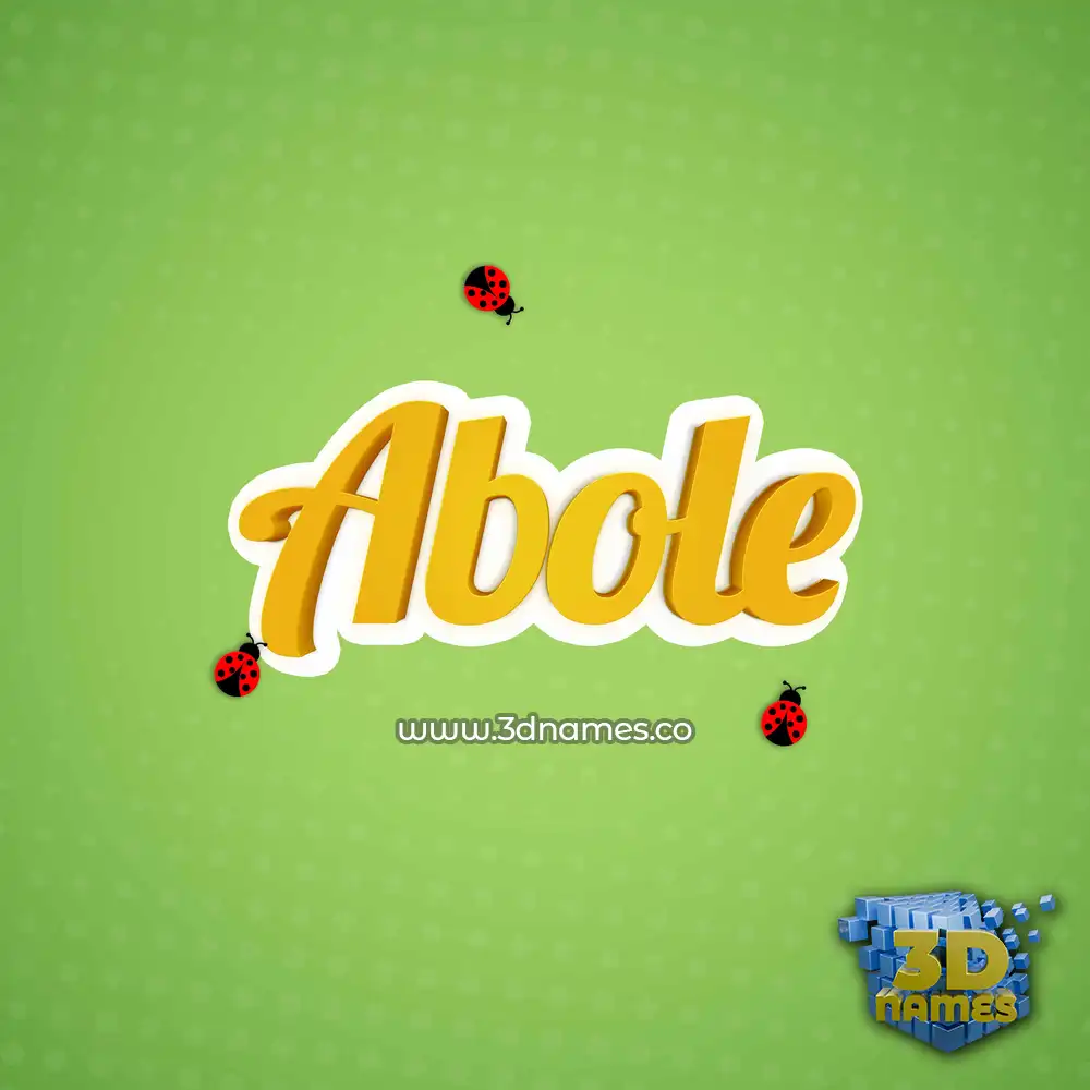 abole in Ladybugs style - 3D name wallpaper