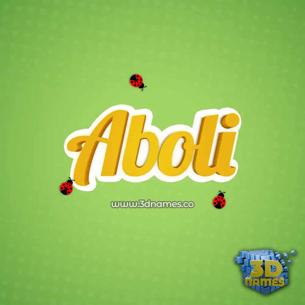 aboli in Ladybugs style - 3D name wallpaper