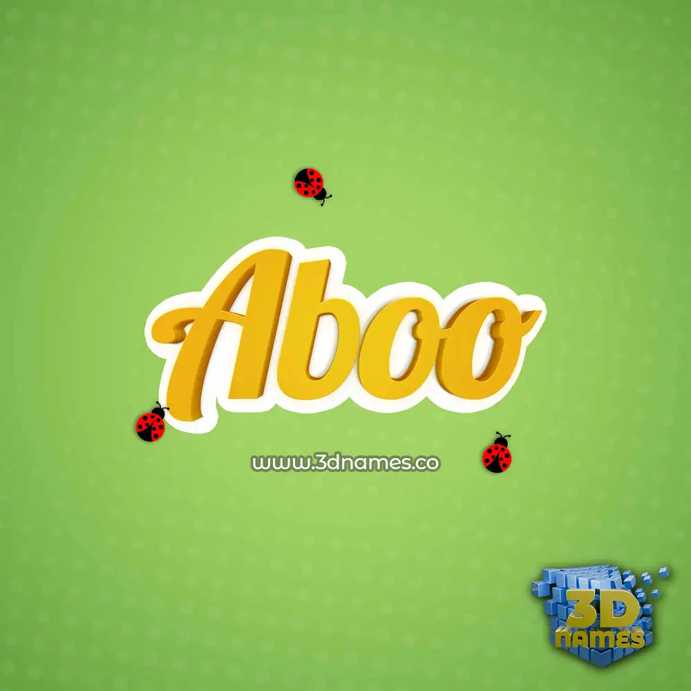 aboo in Ladybugs style - 3D name wallpaper