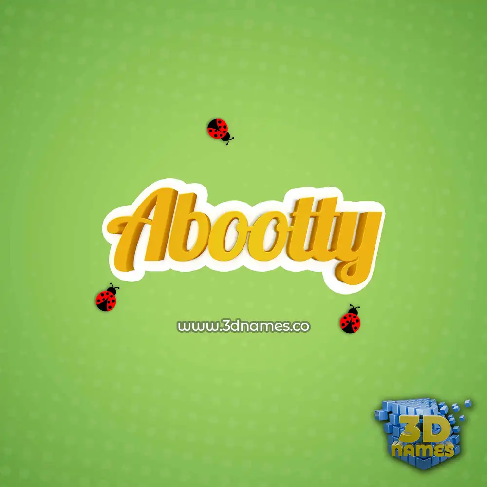 abootty in Ladybugs style - 3D name wallpaper