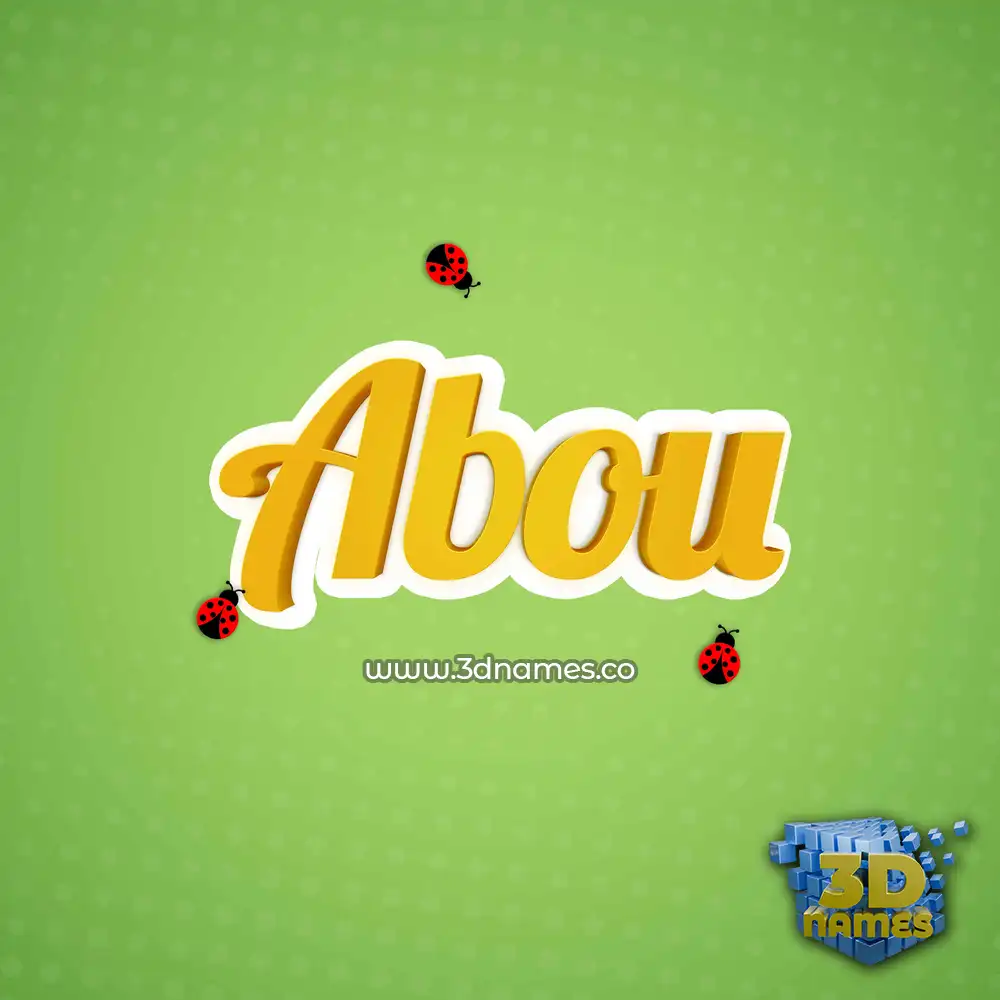 abou in Ladybugs style - 3D name wallpaper