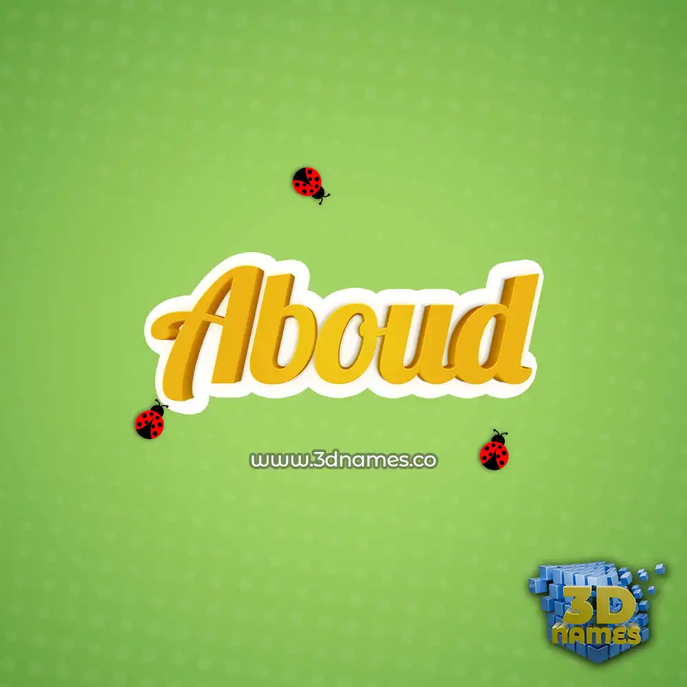 aboud in Ladybugs style - 3D name wallpaper
