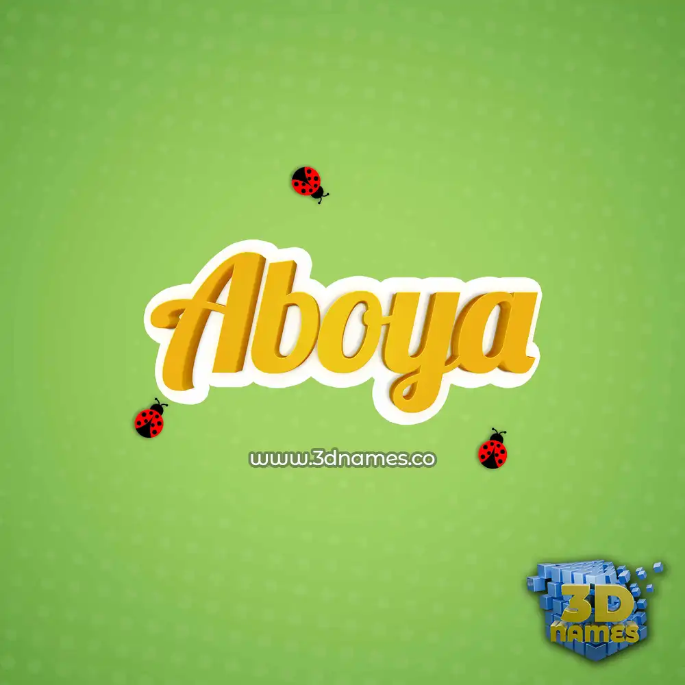 aboya in Ladybugs style - 3D name wallpaper