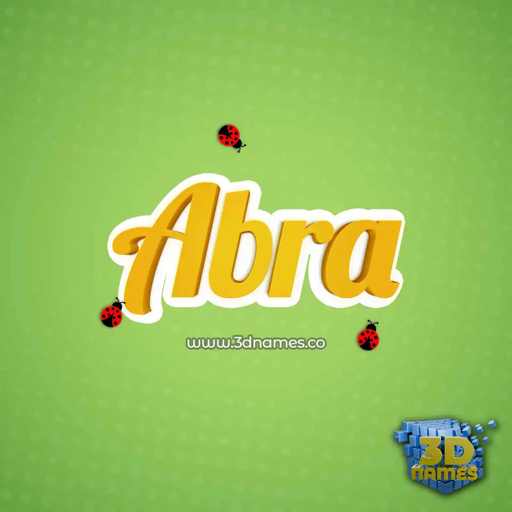 abra in Ladybugs style - 3D name wallpaper