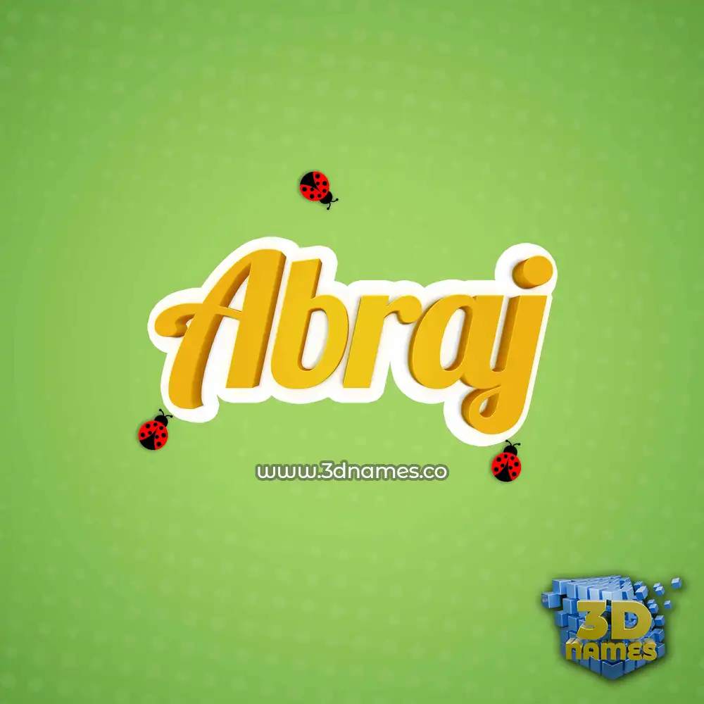 abraj in Ladybugs style - 3D name wallpaper