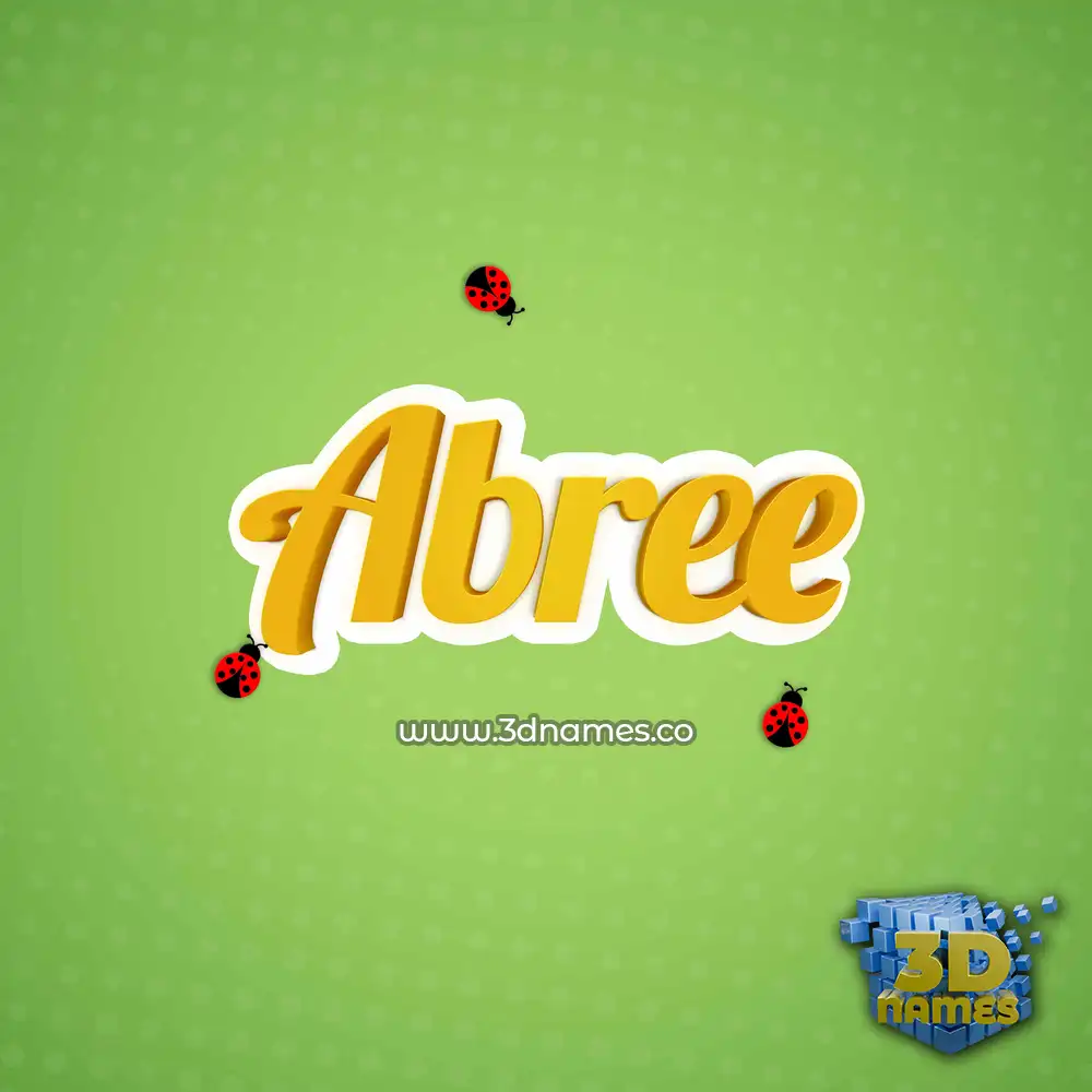 abree in Ladybugs style - 3D name wallpaper