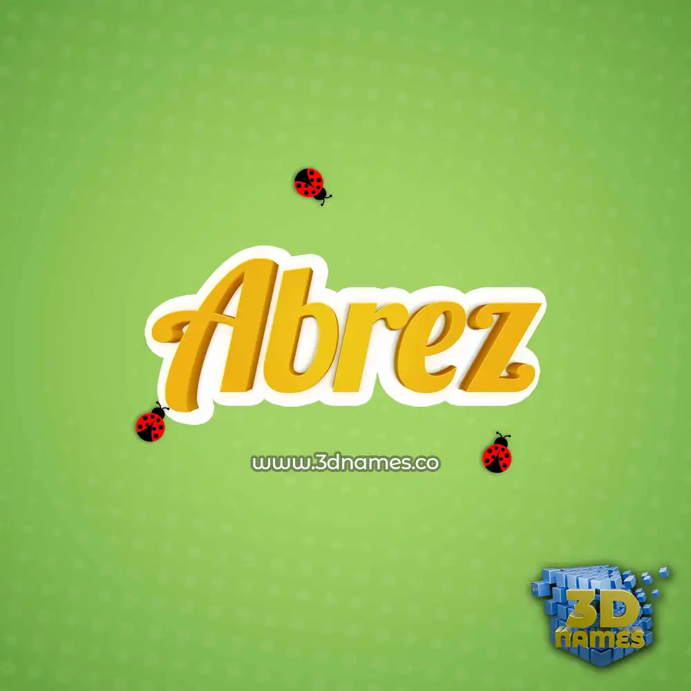 abrez in Ladybugs style - 3D name wallpaper
