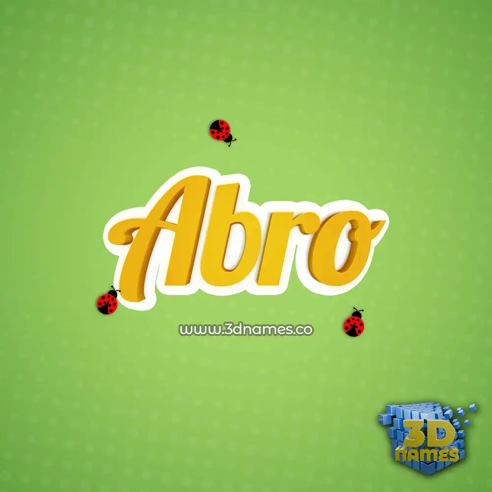 abro in Ladybugs style - 3D name wallpaper