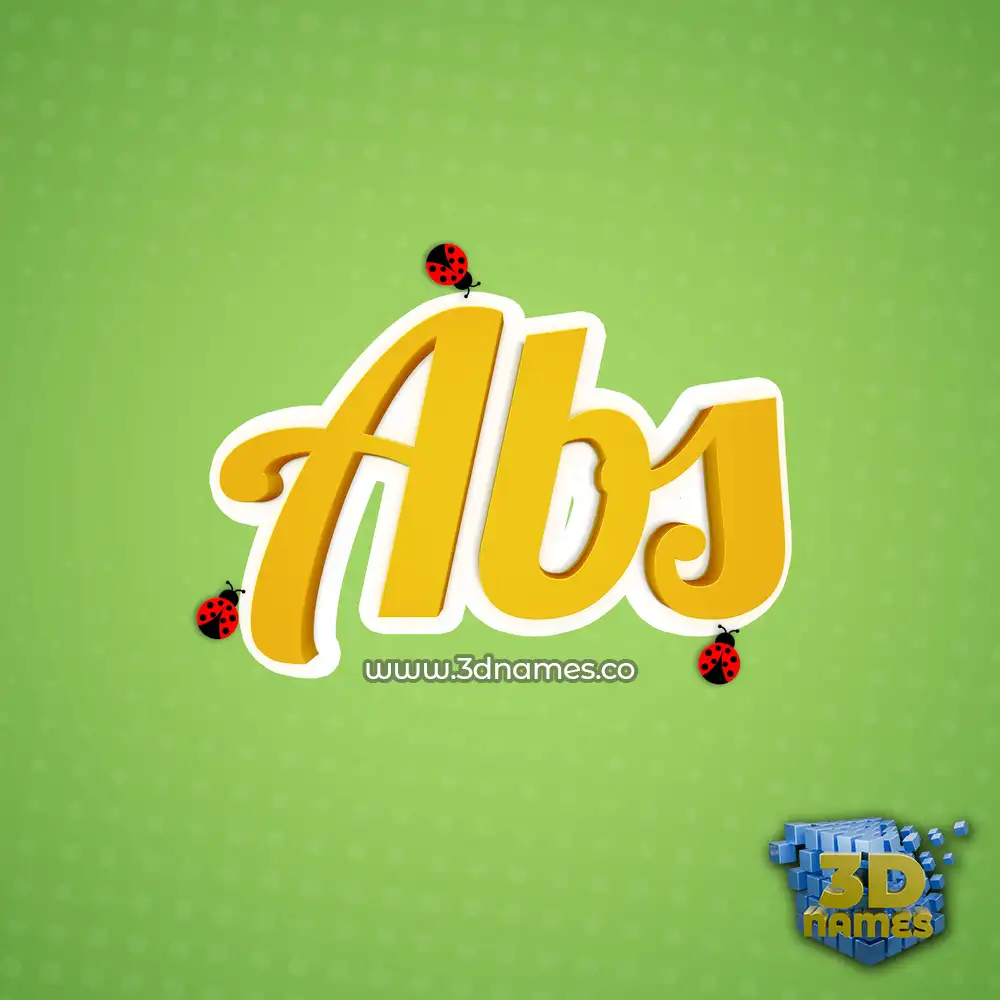abs in Ladybugs style - 3D name wallpaper
