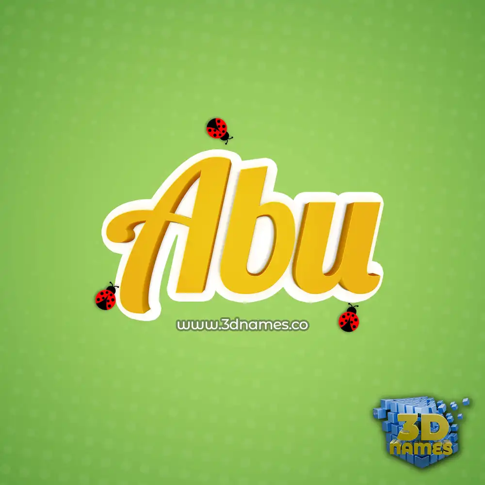 abu in Ladybugs style - 3D name wallpaper