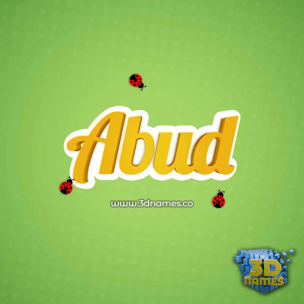 abud in Ladybugs style - 3D name wallpaper