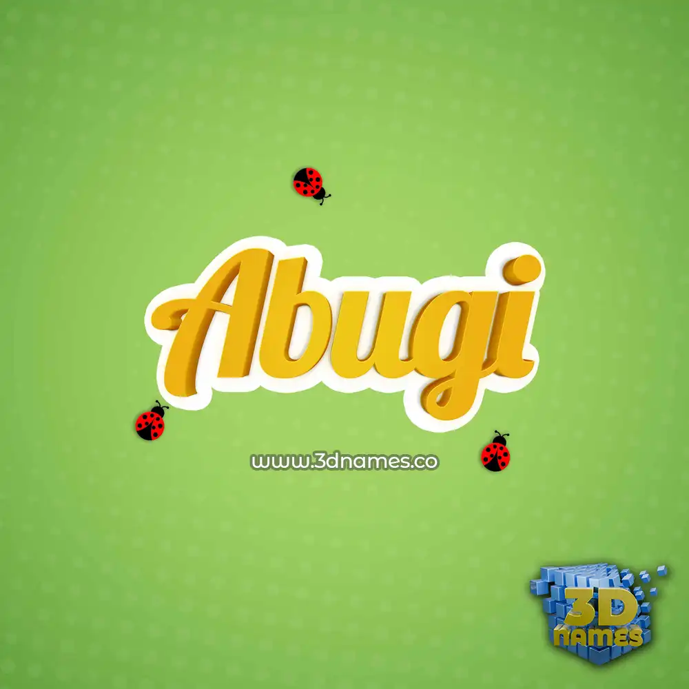 abugi in Ladybugs style - 3D name wallpaper