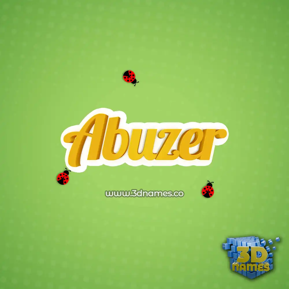abuzer in Ladybugs style - 3D name wallpaper