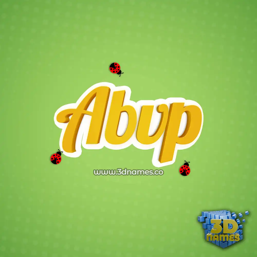 abvp in Ladybugs style - 3D name wallpaper