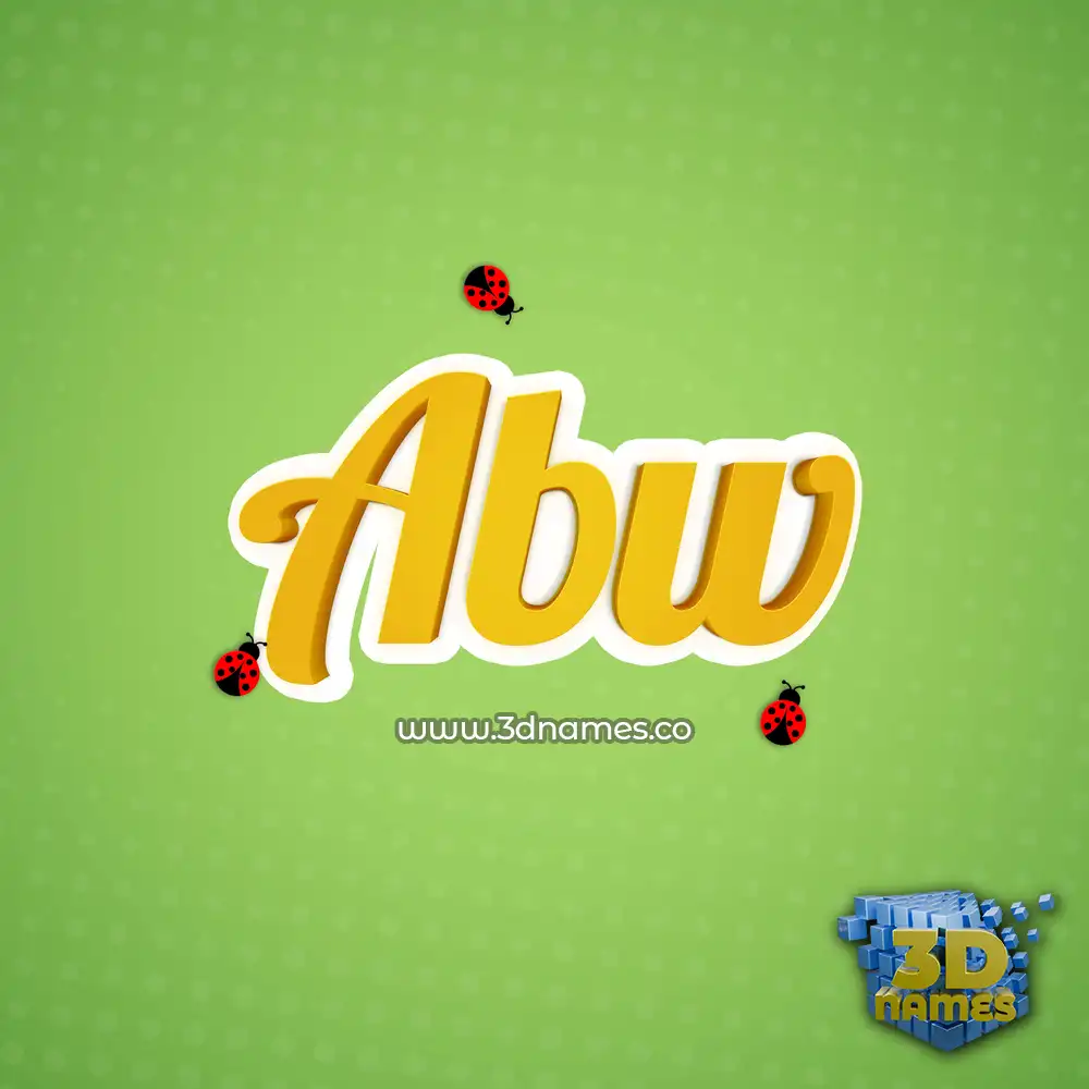abw in Ladybugs style - 3D name wallpaper